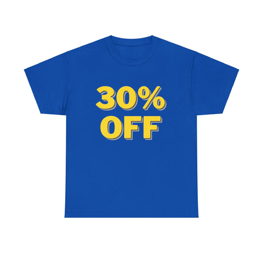 30% OFF Blue T-Shirt